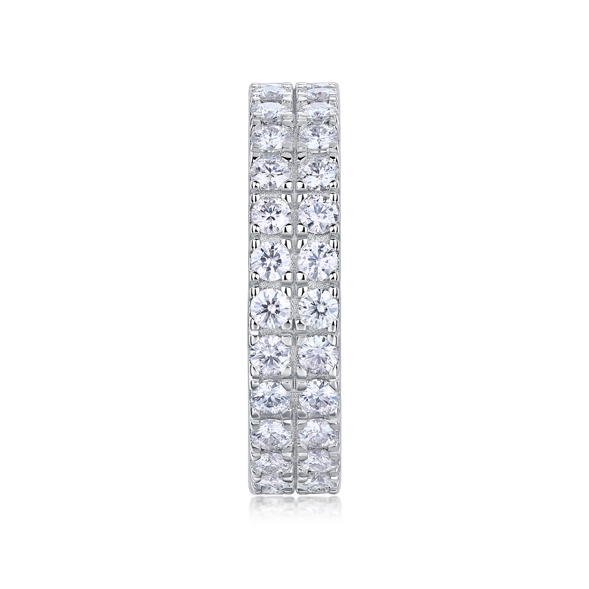 Luxe Divine Collection ~ Multi-row Diamond Moissanite Silver Ring