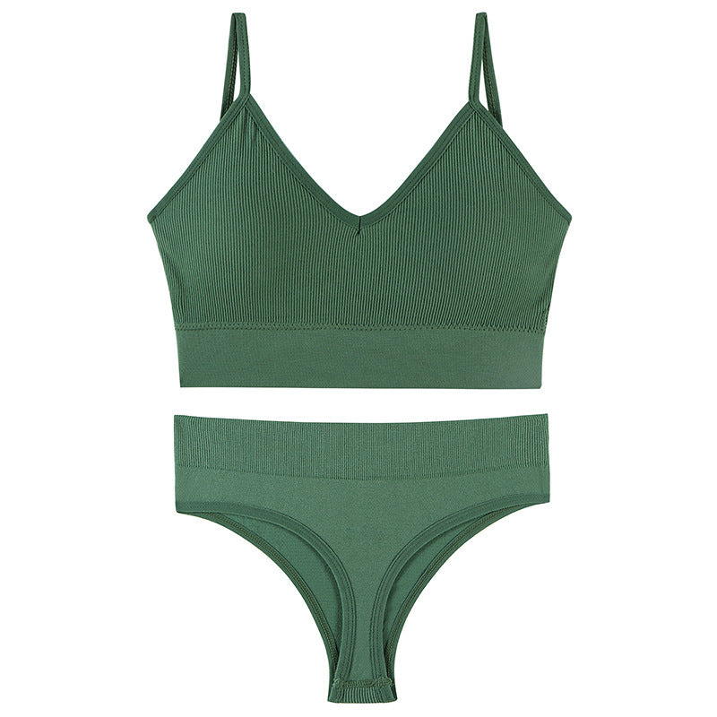 Luxe Divine Collection ~ Wireless Sports Triangle Cup Bra Set