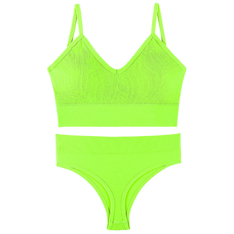 Luxe Divine Collection ~ Wireless Sports Triangle Cup Bra Set