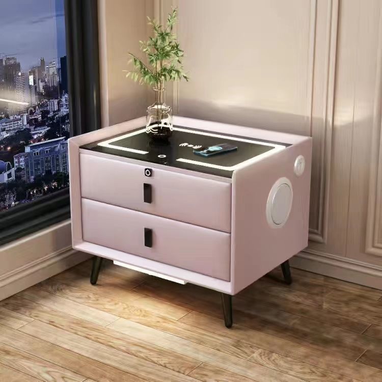 Luxe Divine Collection ~ Modern Minimalist Smart Solid Wood Bedside Table Luxury