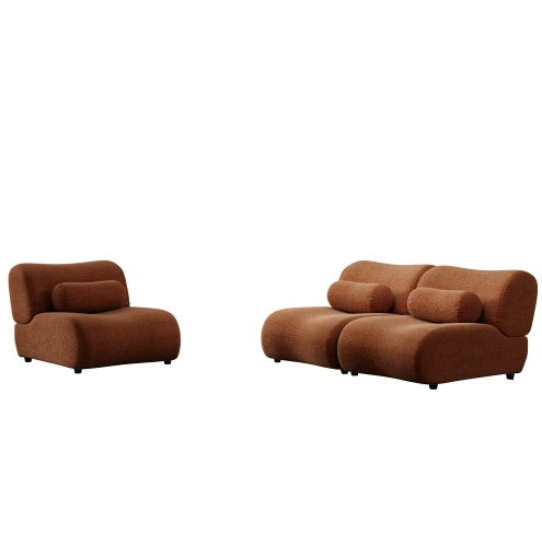 Luxe Divine Collection ~ Contemporary Modular Sofa With Plush Chenille Upholstery - 3-Seat Sectional With Deep Seating & Soft Backrest