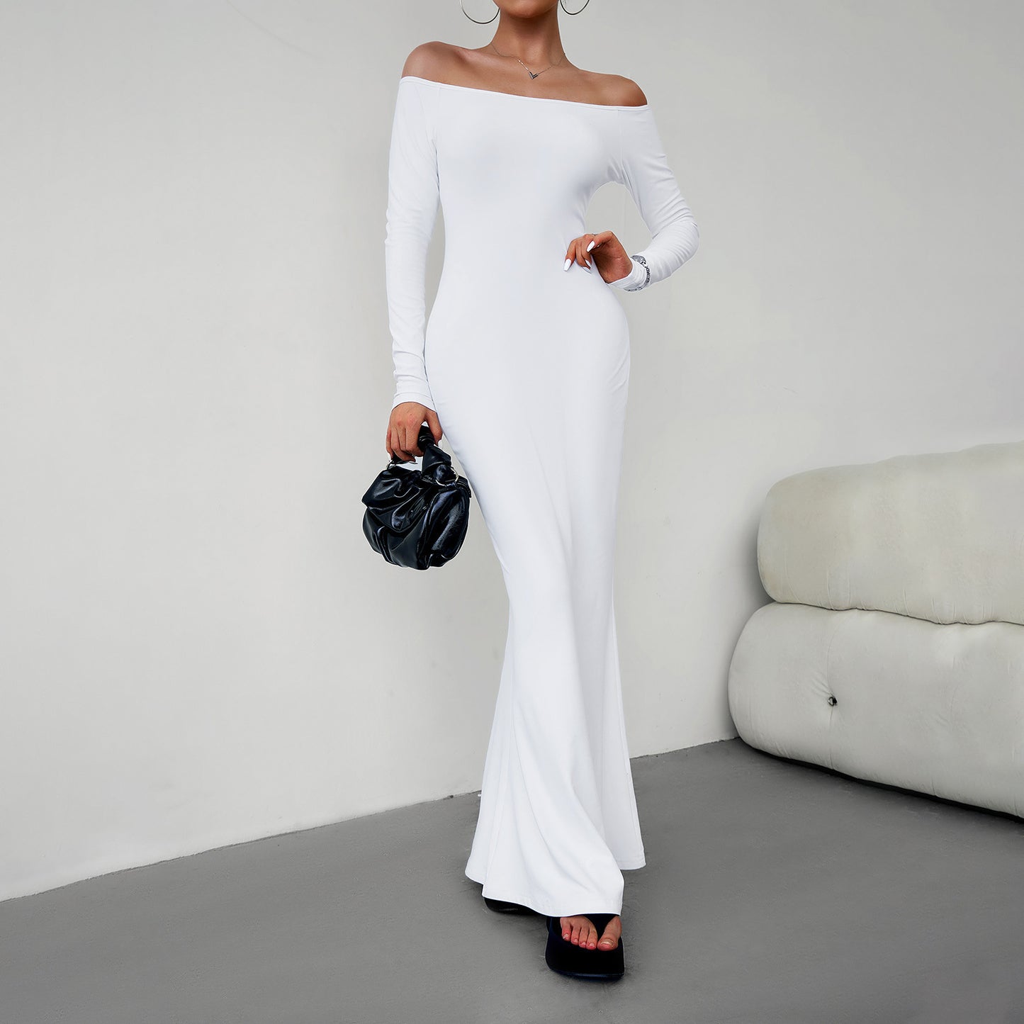 Luxe Divine Collection ~ Women's Fashionable Slim-fit Off-shoulder Dress