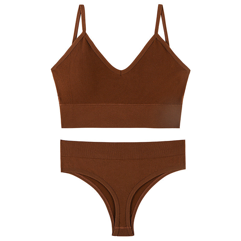 Luxe Divine Collection ~ Wireless Sports Triangle Cup Bra Set