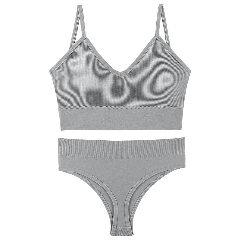 Luxe Divine Collection ~ Wireless Sports Triangle Cup Bra Set