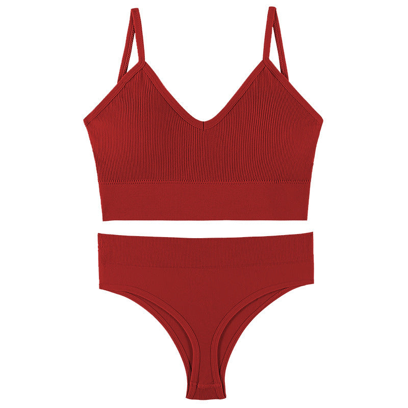 Luxe Divine Collection ~ Wireless Sports Triangle Cup Bra Set