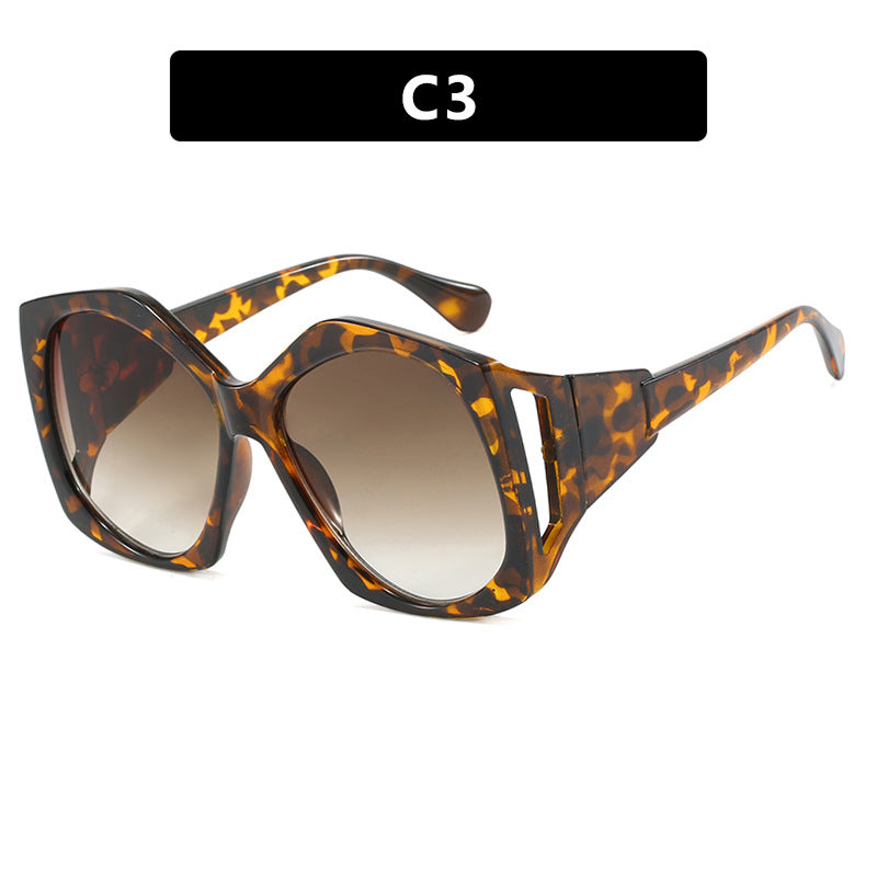 Luxe Divine Collection ~ Large Frame Irregular Polygon Sunglasses, Multiple Colors
