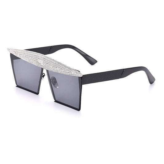 Luxe Divine Collection ~ Diamond Studded Square Sunglasses, Multiple Colors