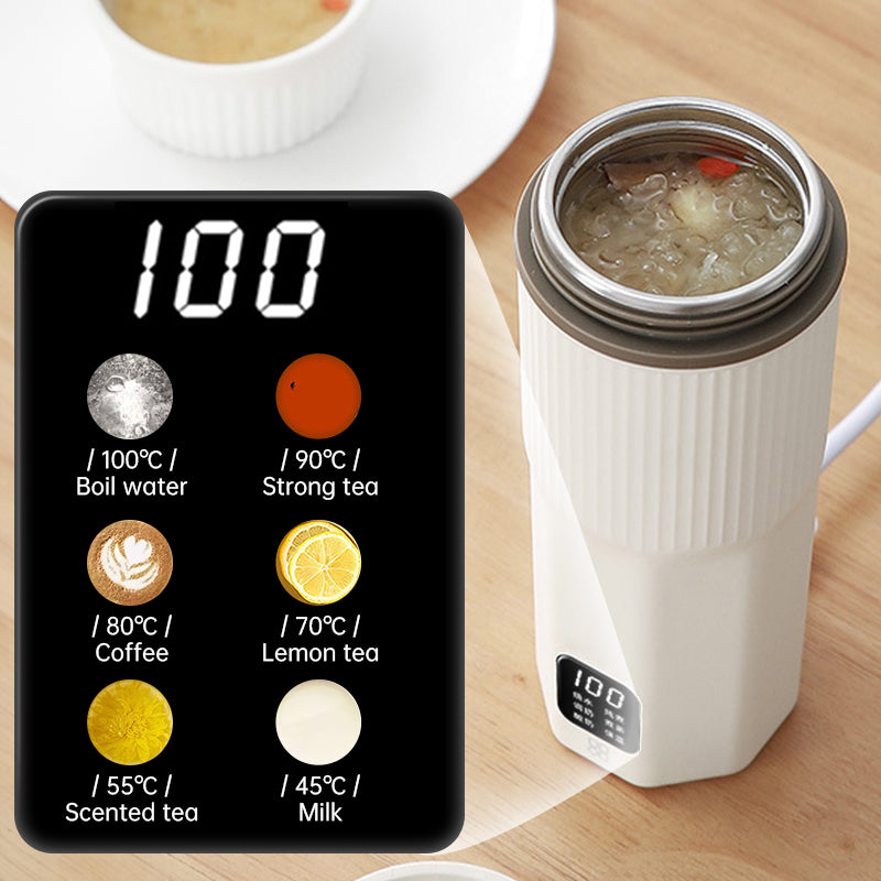 Luxe Divine Collection ~ Portable Multifunctional Electric Kettle: Heating Cup, Stew Cup, Health - Preserving & Thermo Pot, Mini Travel Teapot