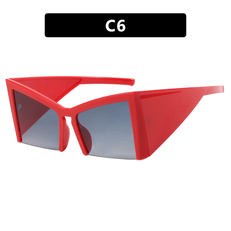 Luxe Divine Collection ~ Half frame Concave Shaped Sunglasses, Multiple Colors