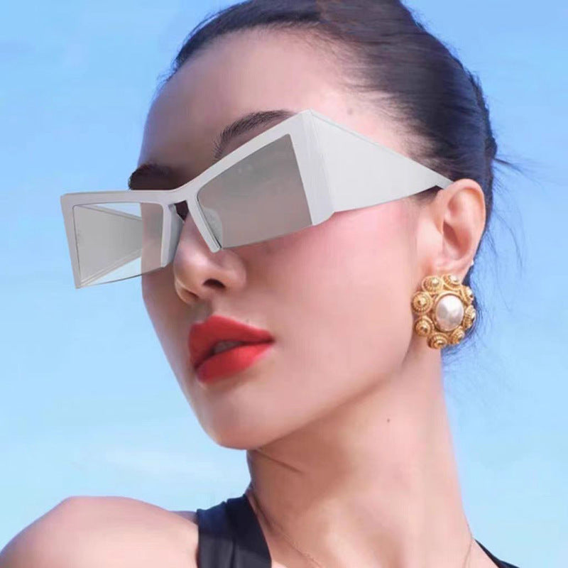Luxe Divine Collection ~ Half frame Concave Shaped Sunglasses, Multiple Colors