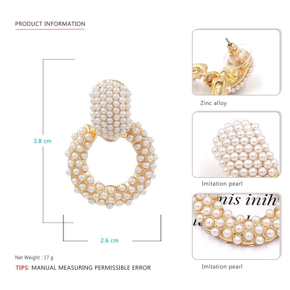 Luxe Divine Collection ~ Circled Inlaid Rhinestones Fashion/Costume Earrings
