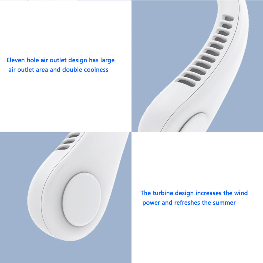 Luxe Divine Collection ~ Portable Hanging Neck Fan Portable Cooling Fan with USB & Rechargeable