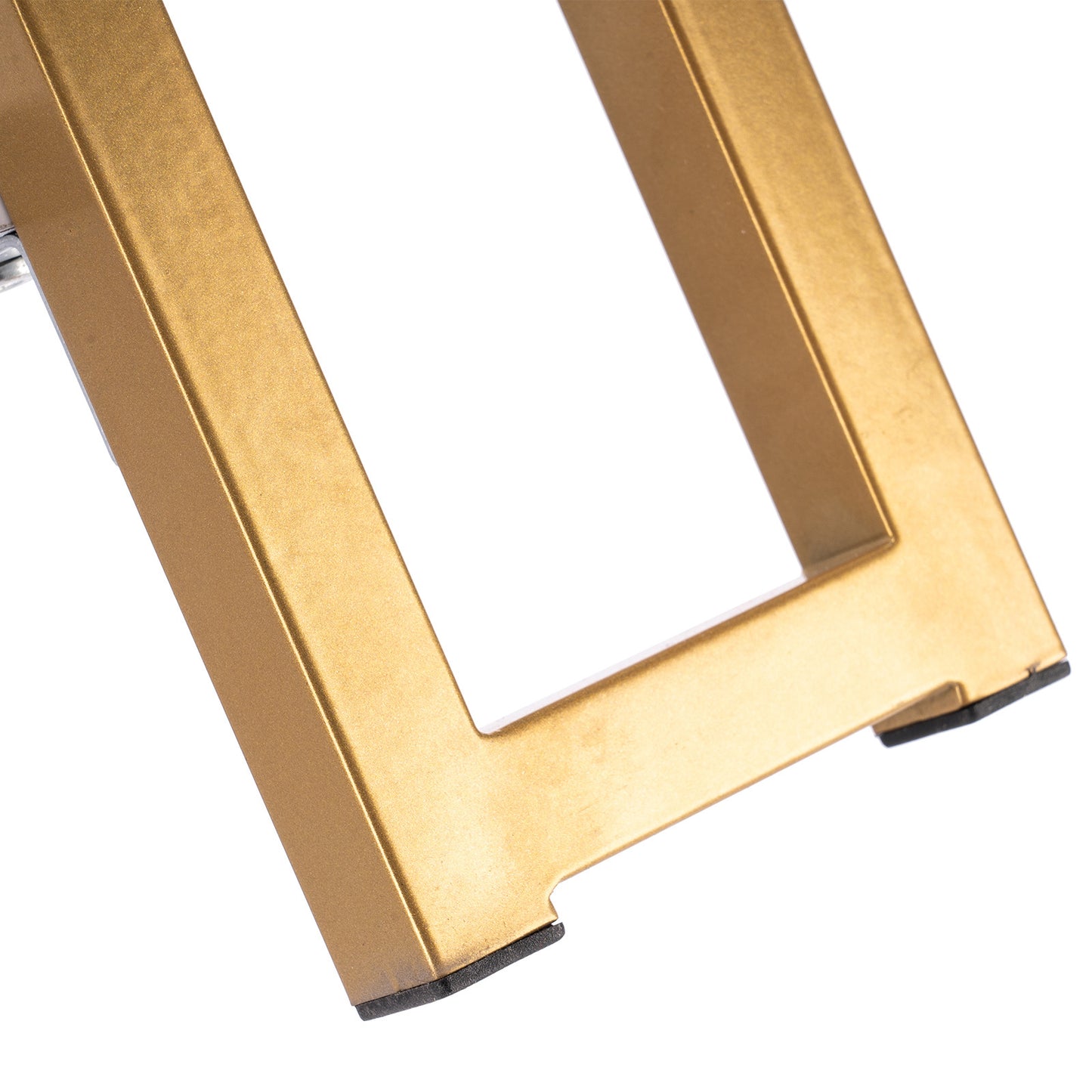 Luxe Divine Collection ~ 106 x 50 x 48cm Rectangular Double Layer Golden Iron Pipe Marble PVC Coffee Table