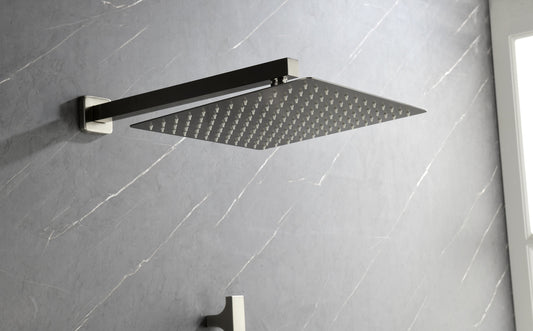 Luxe Divine Collection ~ Shower System With Shower Head, Hand Shower, Slide Bar, Sprayer, Shower Arm, Hose, Valve Trim And Lever Handle