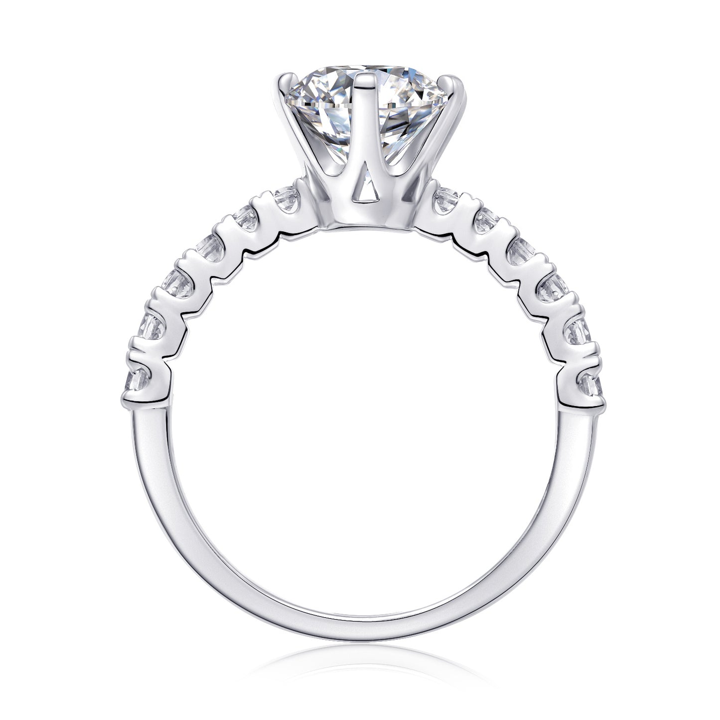 Luxe Divine Collection ~ Large Moissanite Silver Ring