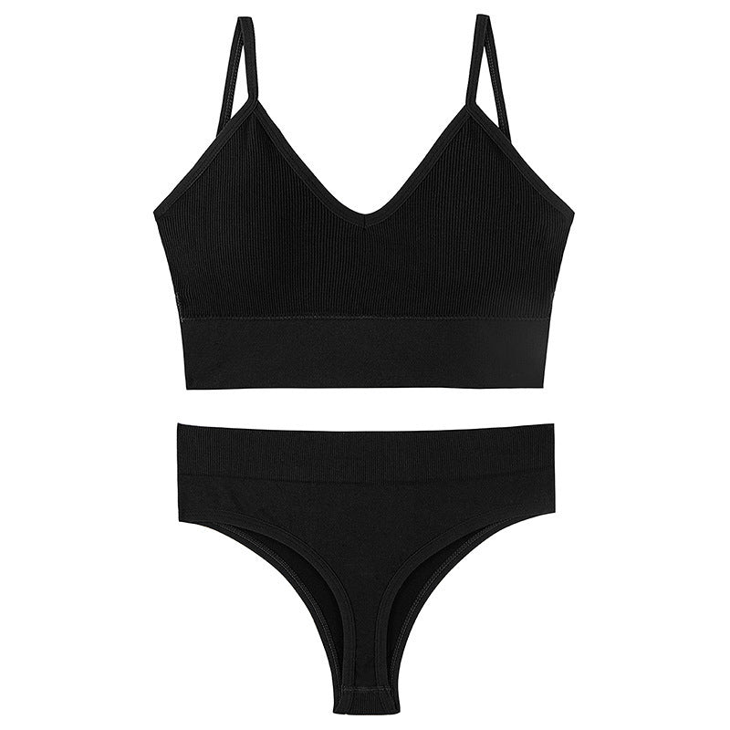 Luxe Divine Collection ~ Wireless Sports Triangle Cup Bra Set