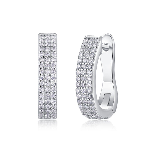 Luxe Divine Collection ~ Moissanite Silver Drop Earrings