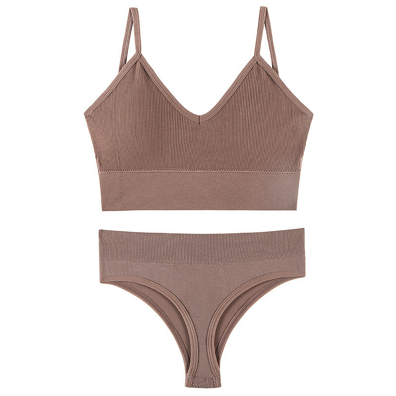 Luxe Divine Collection ~ Wireless Sports Triangle Cup Bra Set