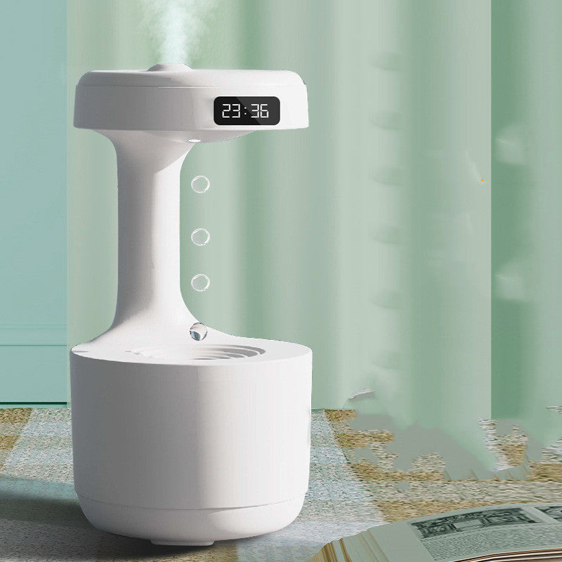 Luxe Divine Collection ~ Anti-Gravity Humidifier With Clock Water Drop Backflow Aroma Diffuser