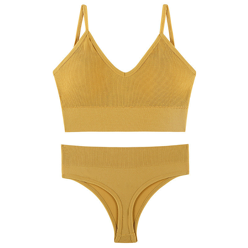 Luxe Divine Collection ~ Wireless Sports Triangle Cup Bra Set