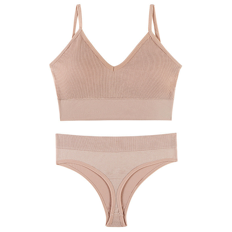 Luxe Divine Collection ~ Wireless Sports Triangle Cup Bra Set